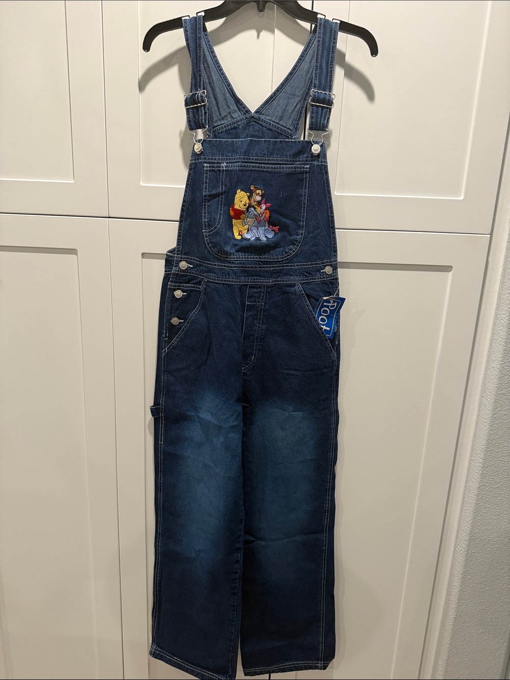 Disney Dark Blue Denim Winnie the Pooh Overalls for Kids